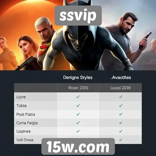 Comparação entre jogos disponíveis na ssvip